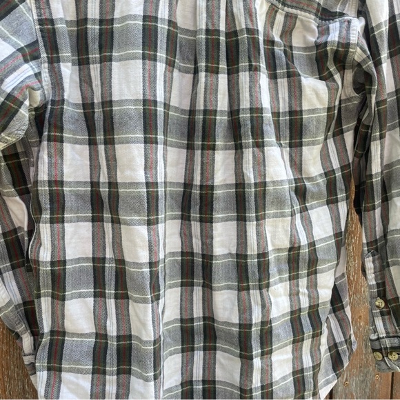 KRAZY KAT Women’s Gray Red Plaid Button Down Shirt 100% Cotton Size Medium - Picture 8 of 8